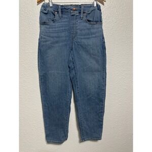 Madewell High Rise Mom Jeans Elastic Waist Womens Size 26 Light Wash